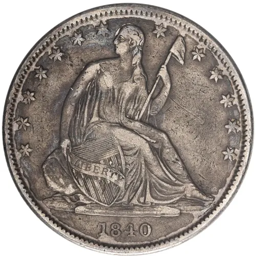 1840 O Seated Half Dollar - XF Details Reverse Damaged