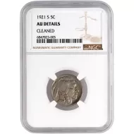 1921 S Buffalo Nickel - NGC AU (Almost Uncirculated) Details Cleaned