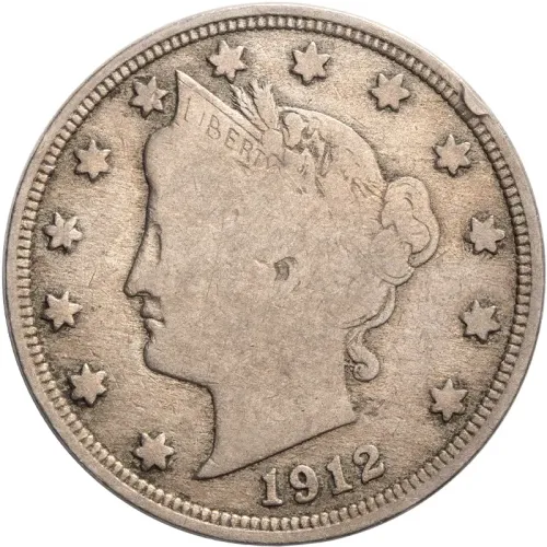 1912 S Liberty Nickel - Fine Details Cleaned