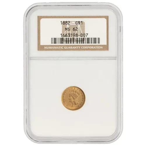 1882 $1 Gold Princess - NGC MS 62