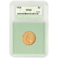 1878 $3 Princess Gold - Almost Uncirculated - NTC MS60