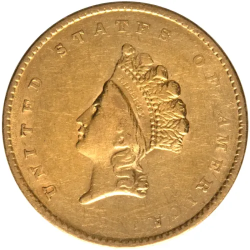 1855 $1 Gold Princess - Very Fine