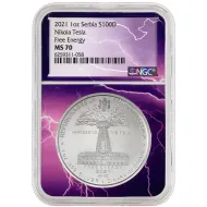 2019 Serbia 100 Dinara 1oz Silver - Tesla Free Energy